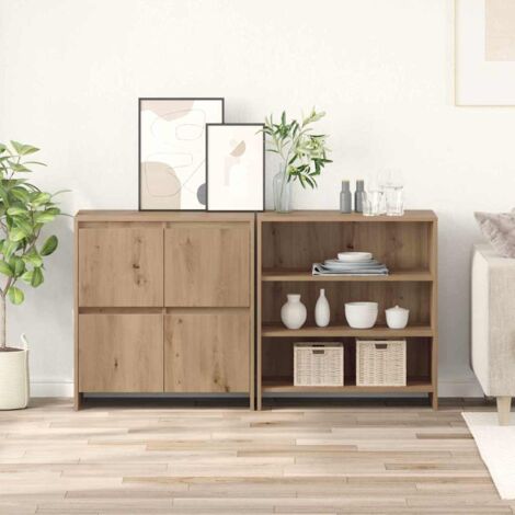 Sideboards 2 pcs Artisan oak 70 x 41 x 75 cm Engineered wood vidaXL