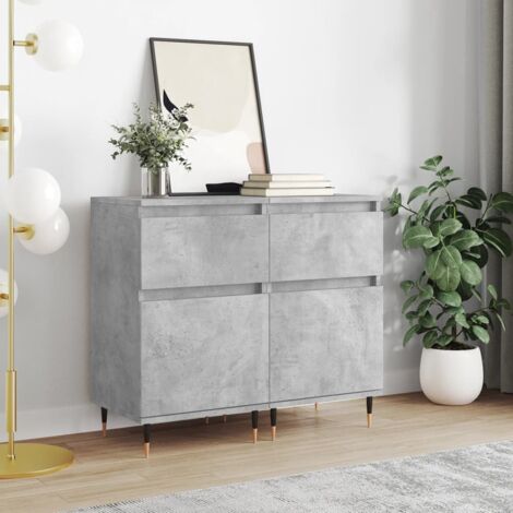 Sideboards 2 pcs Concrete Grey 40x35x70 cm Engineered Wood vidaXL