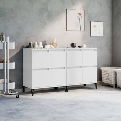 Sideboards 2 pcs White 60x35x70 cm Engineered Wood vidaXL