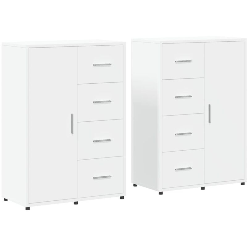 Sideboards 2 Stk. Weiß 60x31x84 Cm Holzwerkstoff - Vidaxl