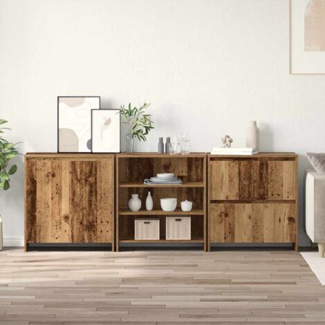 Sideboards 3 pcs Altholz 70 x 41 x 75 cm Holzwerkstoff vidaXL