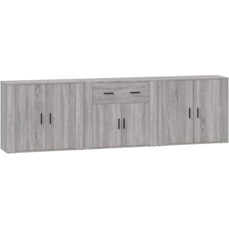Sideboards 3 pcs Grey Sonoma Engineered Wood vidaXL