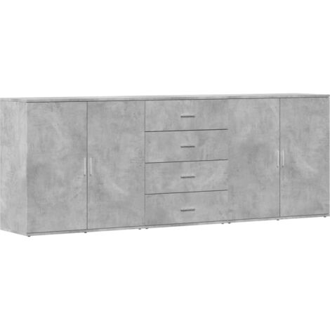 Sideboards 3 Stk. Betongrau Holzwerkstoff vidaXL