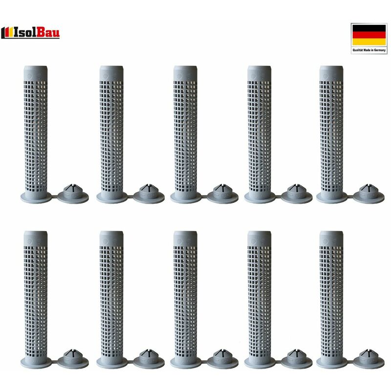 Siebhülsen 10 St Siebhülse Ankerhülse Ankerstangen M6 - M16 Verbundmörtel Hülsen Abmessung: Ø16 x 85 mm für M8 - M10