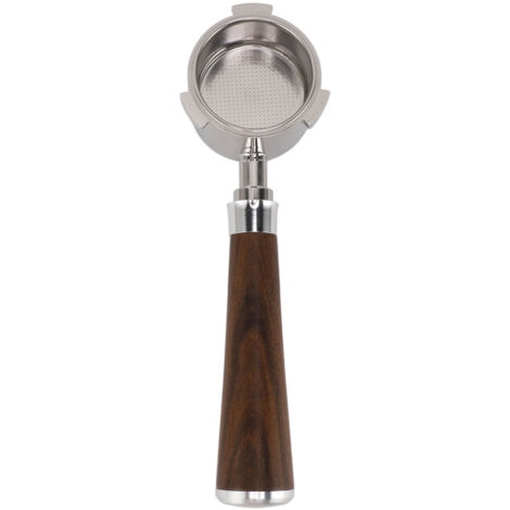 Siebträger 51 mm, 3-Arme, Edelstahl, abnehmbarer Holzgriff für Delonghi Kaffeemaschine