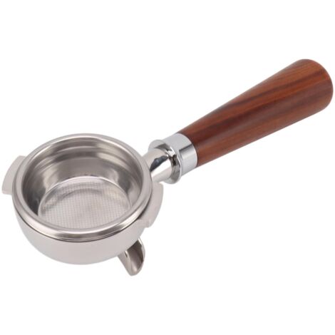 Siebträger 58 mm, 2 Ausläufe, Edelstahl, abnehmbarer Holzgriff für NOWWA A1 Kaffeemaschine, Zubehör für feinen Kaffeefilter