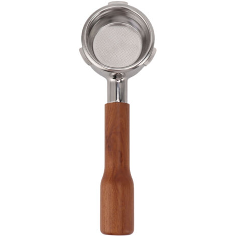 Siebträger 58 mm, 3-armig, bodenlos, Edelstahl, für Barsetto C1 Kaffeemaschine, Rosenholzrot