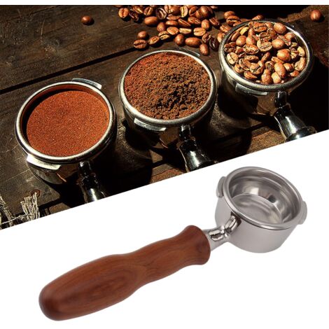 Siebträger für GAGGIA Kaffeemaschine  58 mm bodenloser Siebträger aus Massivholz mit zwei Griffen, Design in Säurerot