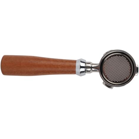 Siebträger-Kaffeemaschine ohne Boden, 51 mm, Zinklegierung, Holzgriff, kompatibel mit DELONGHI ECP3420, ECP685, ECP680