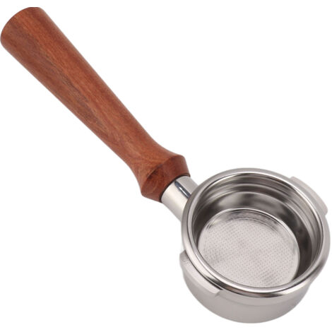 Siebträger ohne Boden, 58 mm, 2 Halterungen, Edelstahl, abnehmbarer Holzgriff, Zubehör für Breville Series 9 F Jacoranda Kaffeemaschinen