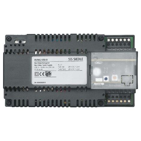SIEDLE 035130 BVNG 650-0 DE BUS-VIDEO-NETZGERÄT SCHWARZ SIEDLE&SÖHNE 200035130-00