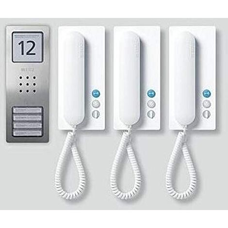 SIEDLE SET CA 812-3 E/W ACIER INOXYDABLE, BLANC (210008740-00)
