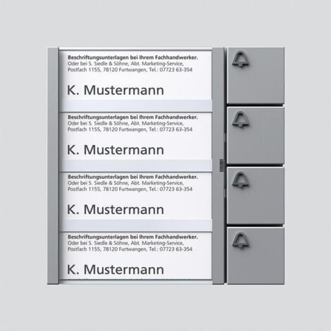 Siedle&Söhne Tasten-Modul si/met TM 612-4 SM