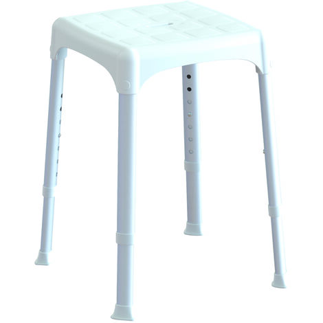 SIÈGE ANTIDÉRAPANT TABOURET DE BAIN BLANC HL.CM.39-54 EH-STA-PP-BX