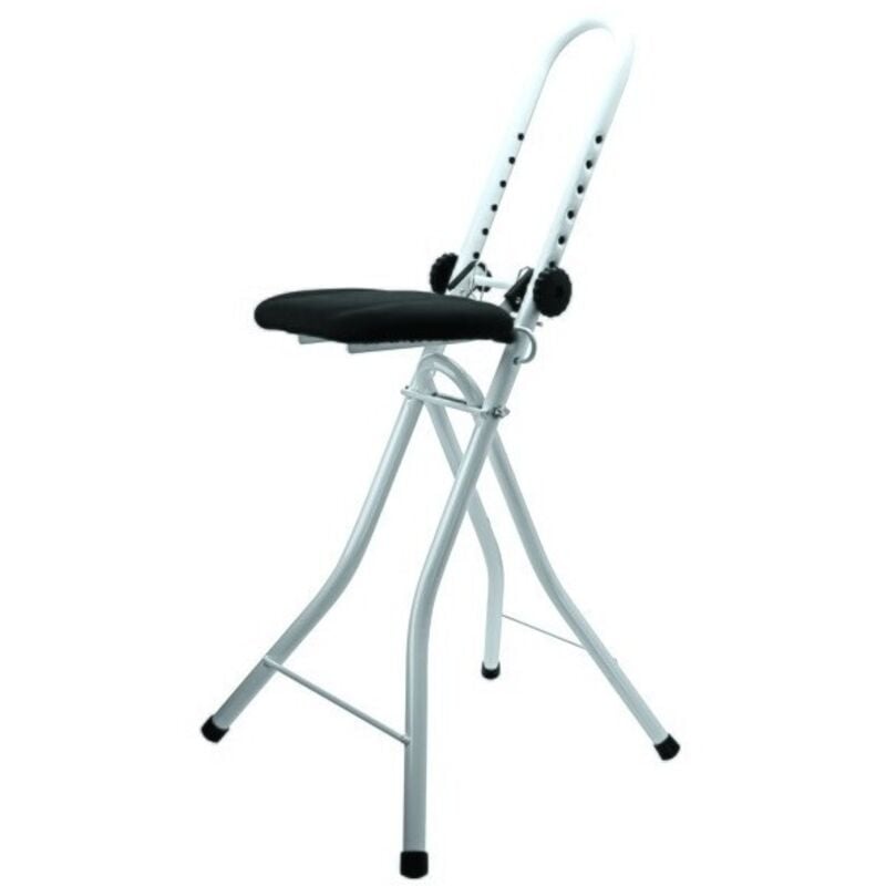 MSV - Tabouret de repassage ajustable & pliable en Acier (46x47x91cm)