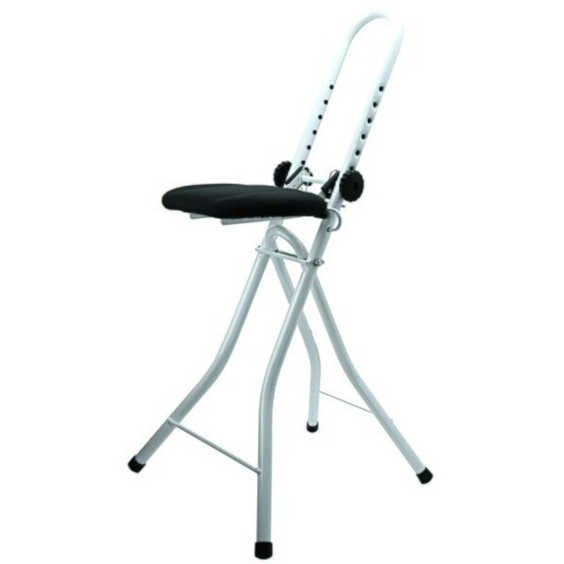 MSV - Tabouret de repassage ajustable & pliable en Acier (46x47x91cm)
