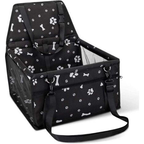 Siège auto pour chien, siège arrière de haute qualité pour chiens de petite et moyenne taille, matériau imperméable, noir (40 x 34 x 25 cm)