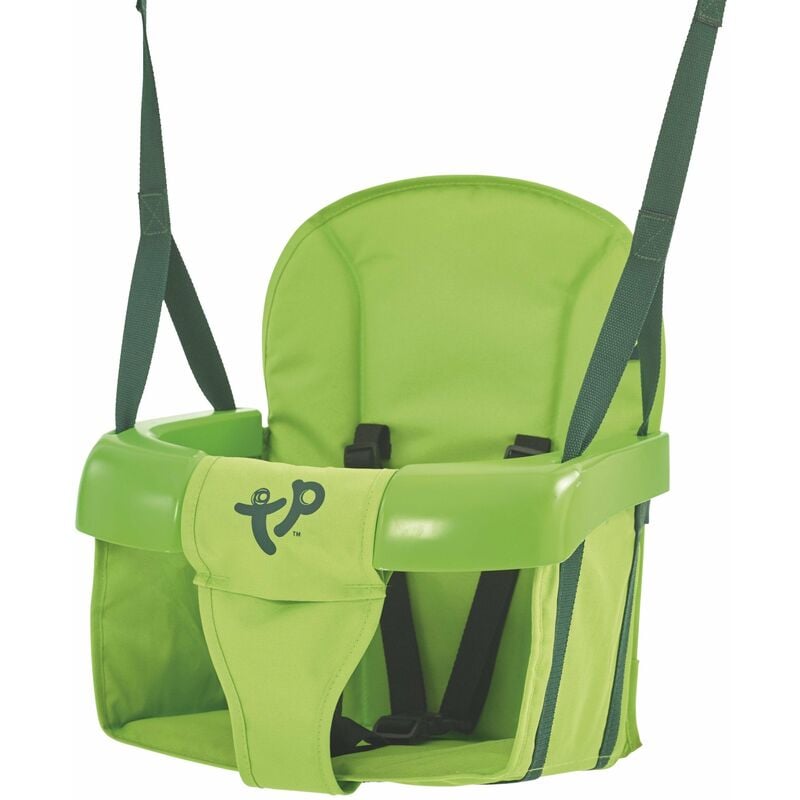 AIYAPLAY Balançoire pour bébé siège bébé balançoire avec barre de sécurité  et corde réglable de 110 à 180 cm en tissu bleu