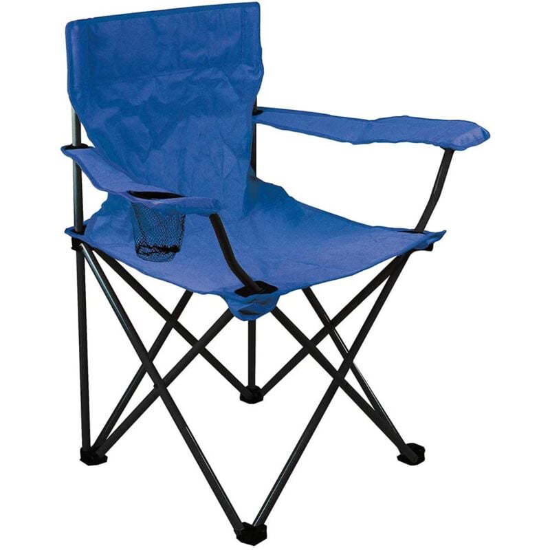 Terre Jardin - Fauteuil de camping pliant bleu - bleu