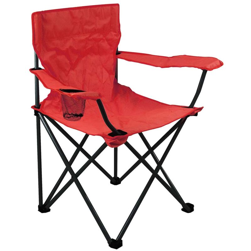 Fauteuil de camping pliant rouge - rouge