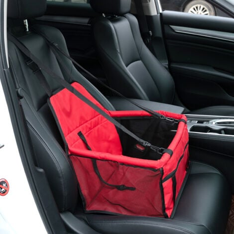 Siège d'appoint de Voiture pour Les Chiens ou Chats, Accessoires de voiture pour chien,Housse de rehausseur en Tissu Oxford étanche avec Ceinture de sécurité de Voyage pour chinots et Sac de Rangement
