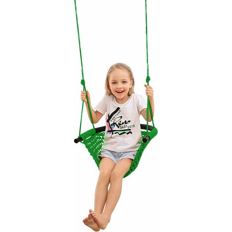 Siège de balançoire pour enfants Ensemble de balançoire de sécurité robuste pour enfants, parfait pour l'intérieur, l'extérieur, l'aire de jeux, la maison, les arbres, avec crochet et sangle de balanç