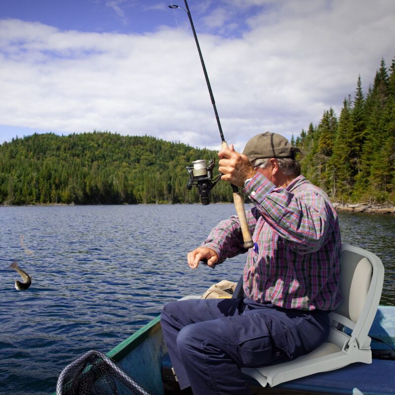 Siège de Bateau Pliable Chaise de Bateau à Dossier Bas Coussins Rembourrés en Cuir pvc Cadre en pp Boulons de Fixation CW9297 design in