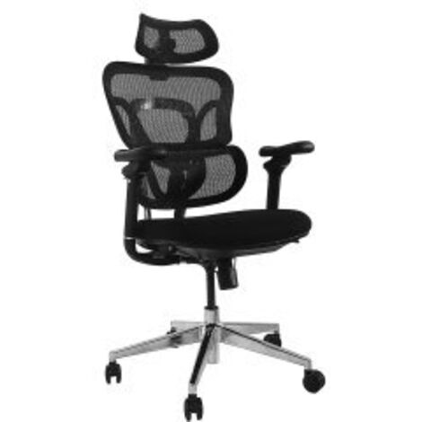Siège de bureau ergonomique deequip 651050 premium colour black upholstery mesh 5 positions