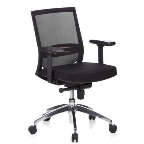 Siège de bureau / Siège de direction PORTO PRO / Dossier, tissu maille noir hjh OFFICE