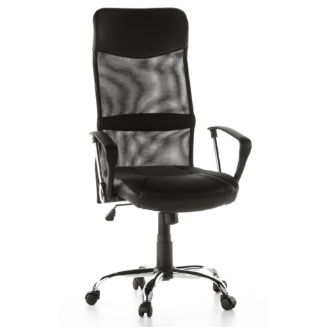 Siège de bureau / Siège de direction STRYKA Tissu maille / Simili cuir noir hjh OFFICE