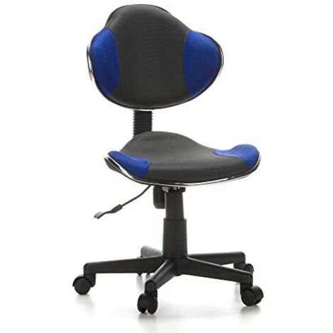 Siège de bureau / Siège pivotant KIDDY GTI-2, tissu gris / bleu hjh OFFICE