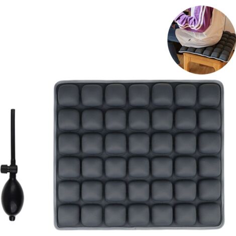 Siège de camping gonflable avec pompe à air (gris)