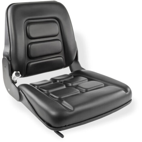 Siège de chariot élévateur simili cuir 130 kg – Dossier inclinaison réglable 90°-105° – Assise 450 x 400 mm – Confort optimal – Petsafe