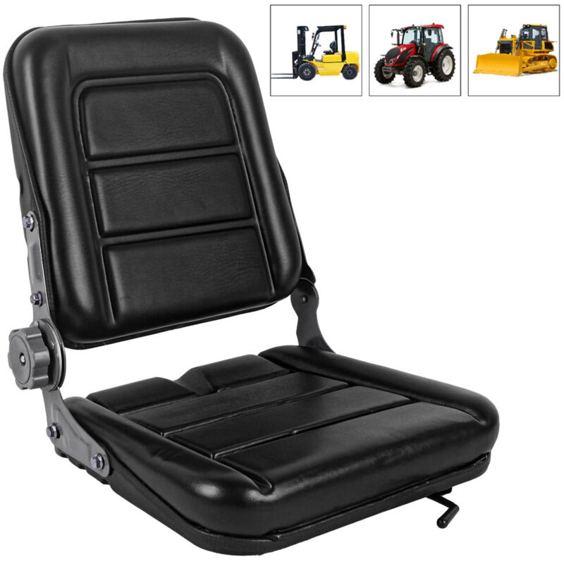 Siège de chariot élévateur universel avec dossier réglable – Siège de rechange confortable pour chariot élévateur, mousse haute résilience, convient