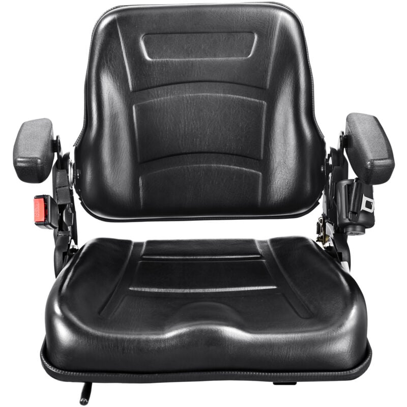 Siège de chariot élévateur universel ,siège de tracteur à angle réglable avec micro-interrupteur, ceinture de sécurité et accoudoirs, fente de 6,3 à