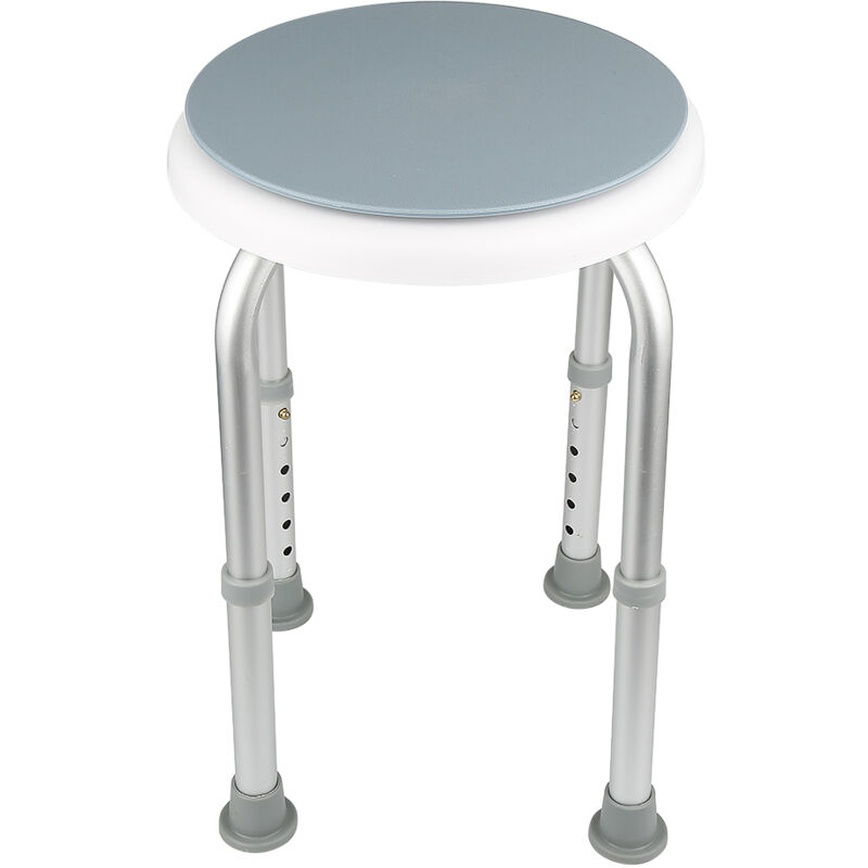 Yongqing – Siège de douche rotatif 360° – Hauteur réglable 36-51,5 cm – Capacité 136 kg – Aluminium et polyéthylène haute densité