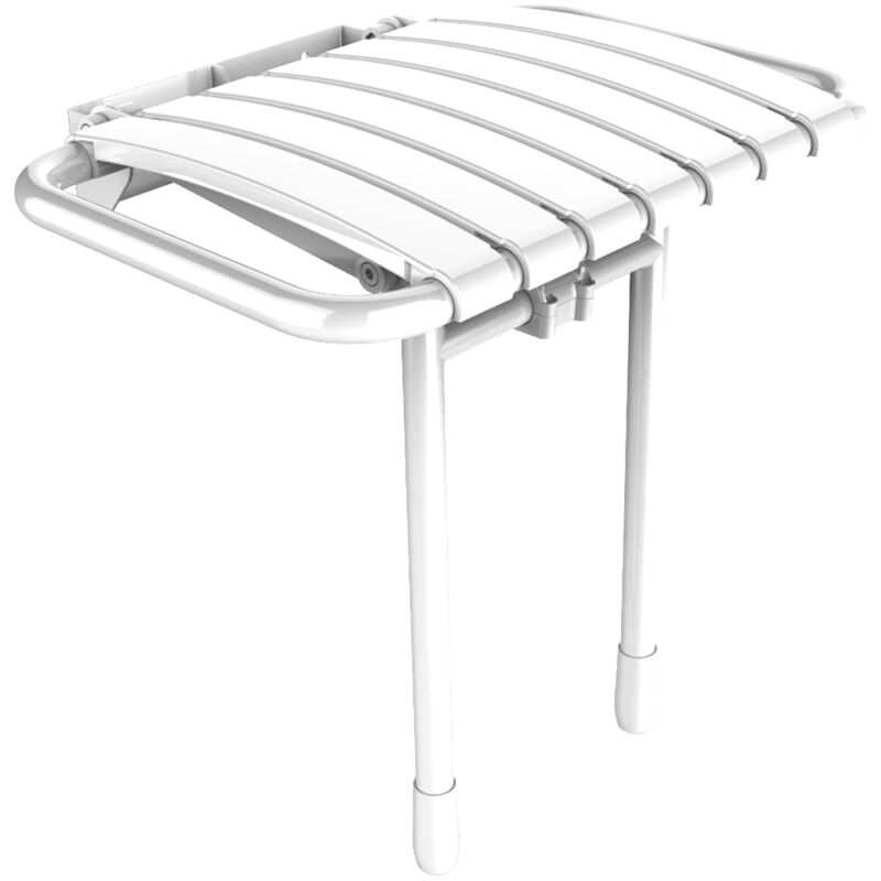 Siège de douche rabattable bama à lattes blanc AKW 02020MW-LS