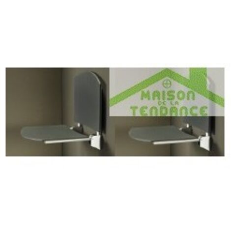 Siège de douche en ABS anthracite 36x35 cm-Gris-Gris-35 --
