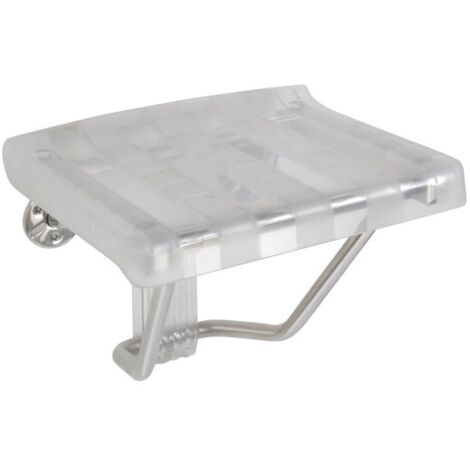 Siège de douche escamotable transparent HELP 38x33x30cm