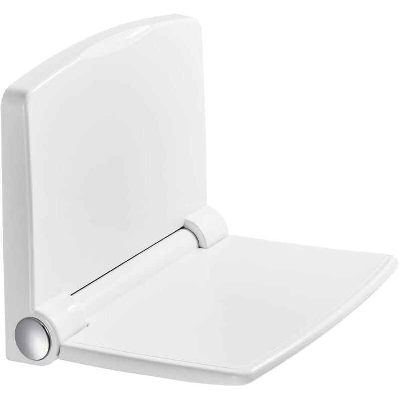 Siege de Douche Mural Rabattable,Tabouret de Douche Pliable Mural,Chaise De Douche 200kg Antidérapante pour Handicapé Personnes âgées - Blanc