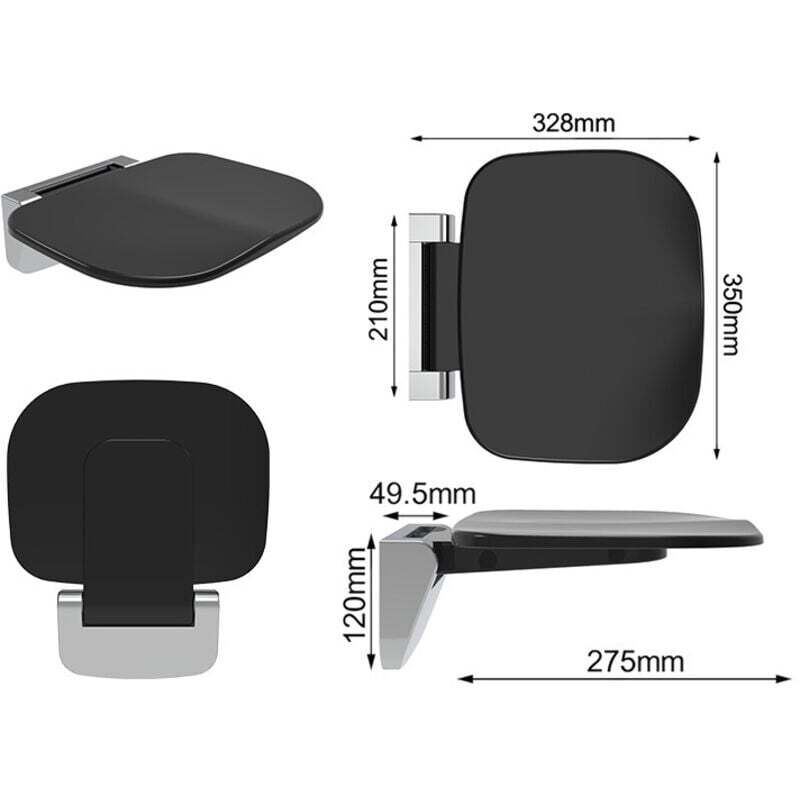 Siege de Douche Mural Rabattable，Tabouret de Douche Pliable Mural，Chaise De Douche Antidérapante pour Handicapé Personnes âgées - ferreux