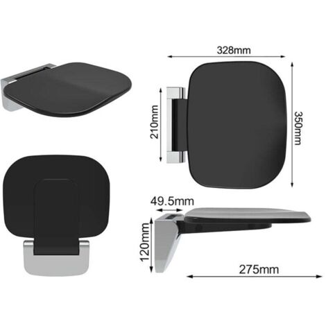 Siege de Douche Mural Rabattable,Tabouret de Douche Pliable Mural,Chaise De Douche Antidérapante pour Handicapé Personnes âgées - ferreux