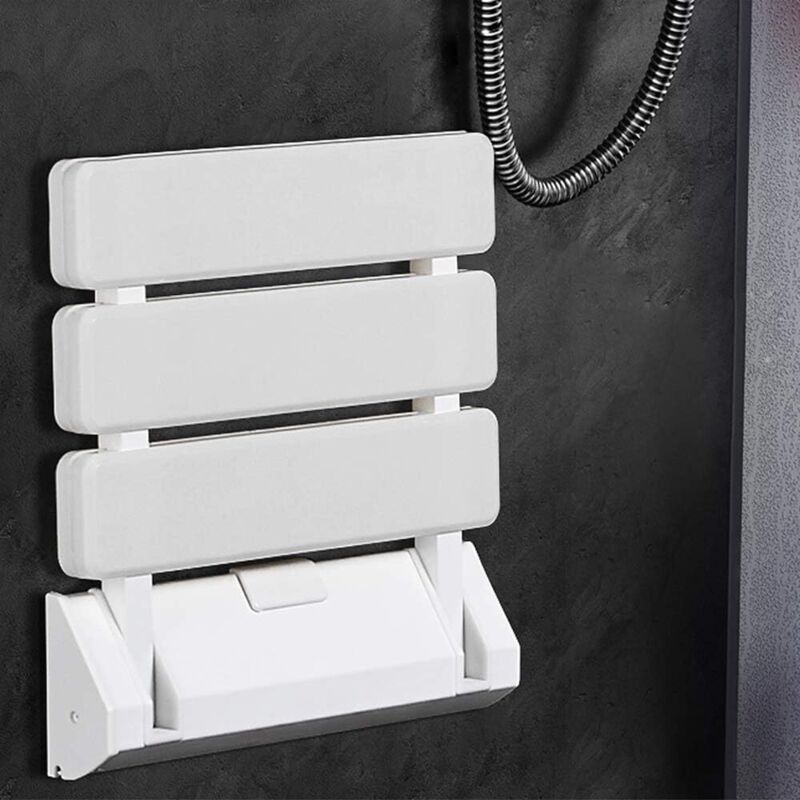 Siège de Douche Mural Repliable/Rabattable Salle de Bain,Planche pour Baignoire orthopédique Siège de Bain antidérapant Poids,Tabouret de Douche