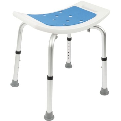 Siège de Douche  Noah, Tabouret de Douche, Hauteur Réglable, Pieds en Caoutchouc antidérapants, Charge maximale: 136kg, Plastique HDPE