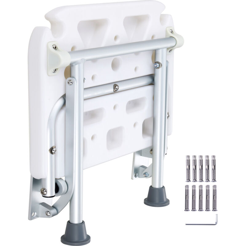 Mophorn - Siège de douche pliable en pe 15,7'' x 14,8'' déplié, banc de douche pliable à fixation murale avec capacité de charge de 500 lb, gain de