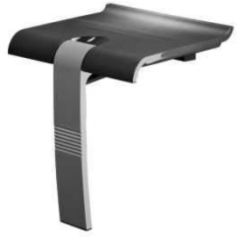 Siège de douche PMR PELLET Design escamotable gris anthracite piètement aluminium époxy gris