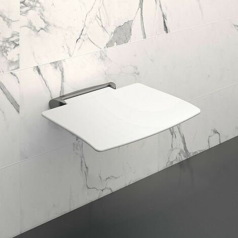 Siege de douche rabattable amovible Siege de douche : Blanc mat