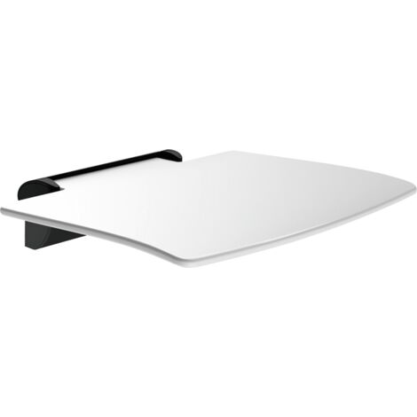Siège de douche rabattable Delabie Be-Line sans pied, en aluminium mat noir