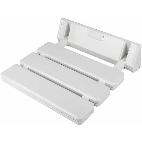 Siège de Douche Rabattable Fixé au Mur, Siège de Douche Rabattable, Banc de Douche Rabattable, Blanc,HANBING