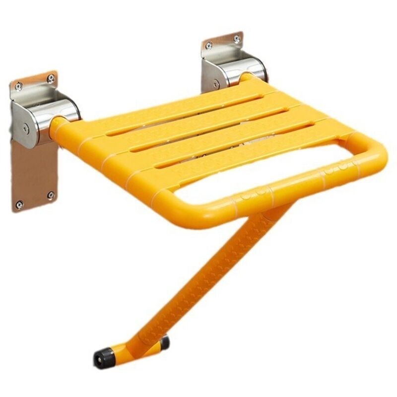 Siège de Douche Rabattable Mural, Chaise De Douche Pliante AntidéRapante avec Accoudoir, Siège De Douche avec Pieds Rabattables,Tabouret De Douche